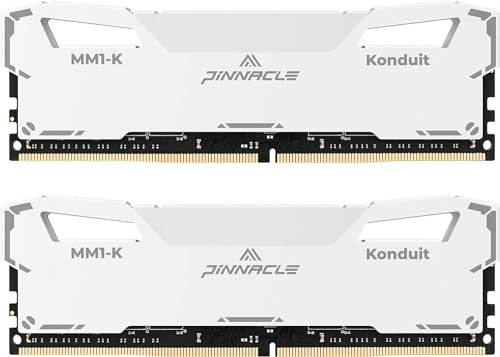 Timetec Pinnacle Konduit DDR4 XMP2.0 Overclocking 1,35 V Dual Rank Compatible con AMD e Intel Desktop Gaming PC Módulo de Memoria - Blanco (16GB Kit(2x8GB) 3200MHz)