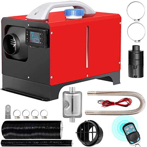 VEVOR 12V Diesel Lufterhitzer, 5KW Standheizung Diesel, Diesel Luftheizung, Luftheizung Air Diesel, Luft Dieselheizung Air Standheizung für Auto RV LKW Wohnmobil Bus Rot mit Fernbedienung