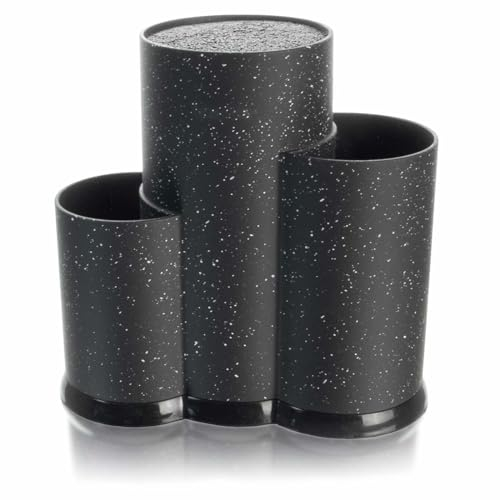 Messerständer Messeraufbewahrung Universal Messerblock Utensilienhalter herausnehmbarer Borsteneinsatz Besteckbehälter Küchenzubehör