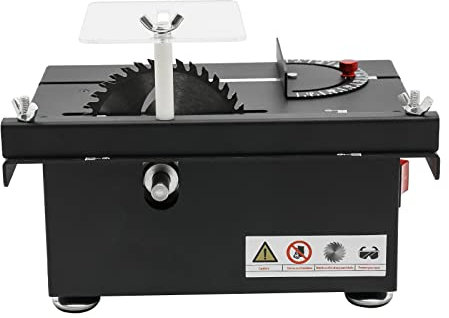 Sega circolare da tavolo con lame, alimentatore di rete a 7 marce, seghe circolari portatili di precisione, lama regolabile in altezza, mini sega circolare da tavolo per progetti fai da te