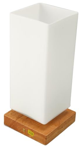 Spacnana Lámpara de Mesa de Jarrón de Flores, Lámpara LED Lámpara de Mesa Decorativa Lámpara de Mesa para la Oficina del Dormitorio con Enchufe Usb de Vidrio Esmerilado, Lámpara