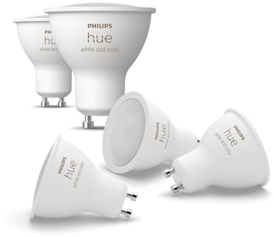 Philips Hue White & Color Ambiance, Ampoule LED GU10, Compatible Bluetooth, fonctionne avec Alexa, Google Assistant et Apple Homekit