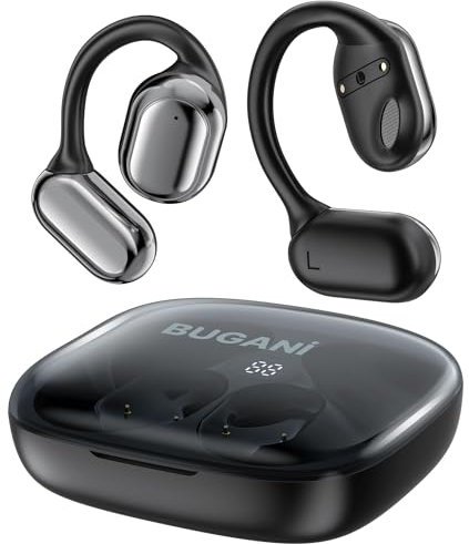 Auriculares Inalambricos Bluetooth Deportivos, Auriculares Deportivos Bluetooth 5.4 con HD Micrófono, 40H de Reproducción con Cancelacion Ruido ENC, IPX5 Impermeable, Cascos Inalambricos (Negro)