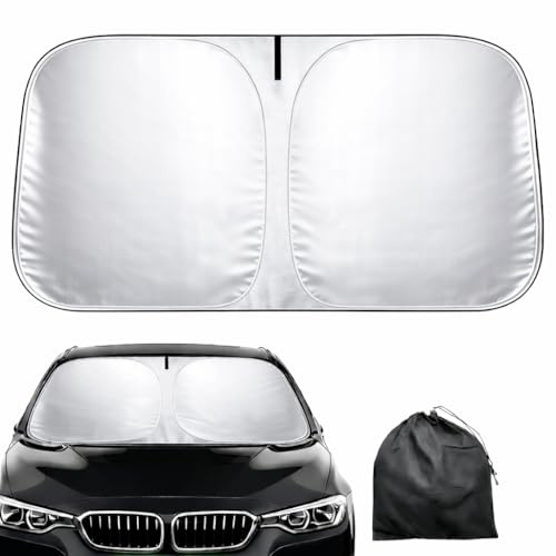 Parasole Auto Parabrezza – Parasole Pieghevole Universale, Protezione UV, Anti Calore, Tendina Parasole Interna per Tutti i Veicoli (145×80 cm)