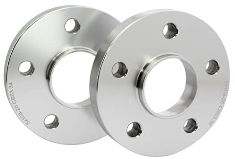 S SUMEX Separadores de Rueda Kit de 2 Piezas de Grosor 20mm Anclaje 5x112 Buje 66,6 Tornillos Conicos Metrica 14x1,50