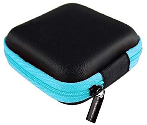 Custodia quadrata tascabile rigida per auricolari, cuffie, schede TF SD