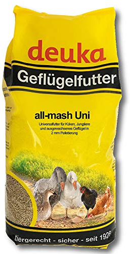 deuka All-mash Uni 5 kg | Universalfutter für Geflügelmischbestände | Kükenfutter | Geflügelfutter | ohne gentechnisch veränderte Zutaten