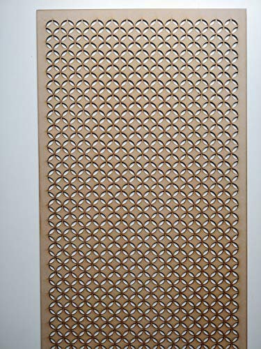 LaserKris Grille murale décorative pour radiateur - Panneau MDF perforé de 3 mm d'épaisseur (1200 mm x 620 mm) - Motif KL
