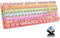 Hsitoolg Mechanical Gaming Pink Keyboard,87 Key Retro Punk Typewriter-Style,Blue Switch RGB Backlit Keyboard,Anti-Ghosting, USB Wired, for PC Laptop Desktop Computer, for Game and Office