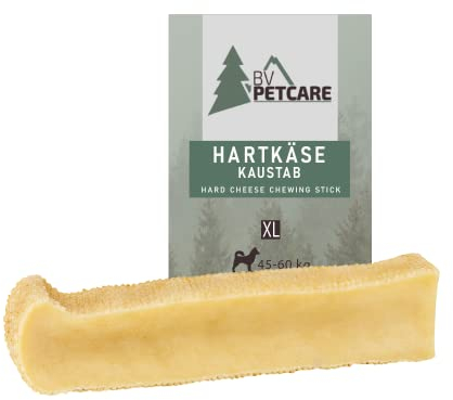 BV Petcare | Bastoncino da masticare al formaggio per cani | Allenamento dei muscoli masticatori e cure dentistiche | Giocattoli naturali da masticare per cani (XL)