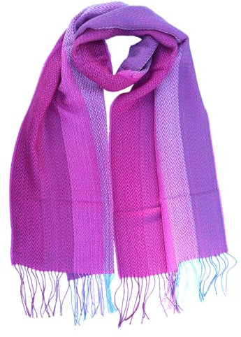 YARAWI Baby Alpaca Scarf For Women. Beautiful Fashion Accessory Made In Peru. Extremely Soft, Warm and Antiallergenic (Pink Tones)