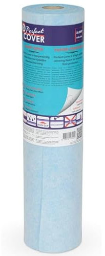 Perfect Cover Perméable à la Vapeur - Feutre de Protection Sol - Rouleau Non-Tissé Feutre Autocollant, Imperméable, Antidérapant - Idéal pour Escaliers, Peinture, Chantier et Rénovation, 1x50m