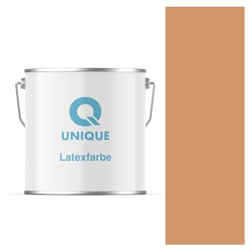 Q UNIQUE Latexfarbe 5L (ca.35m2) Tee Innenfarbe Wandfarbe Deckenfarbe Klasse 3 Mattfarbe Scheuerfest Hohe Deckkraft
