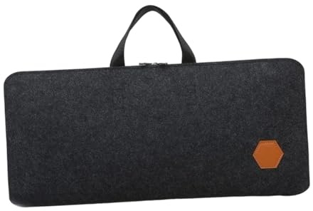 BaotyJie Estuche de Almacenamiento para Teclado de PC, Bolsa de Fieltro para Guardar Teclado, para Oficina, Juegos, versátil, con Cremallera, Funda Protectora, Negro