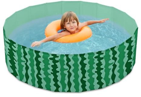 Flur Hård barnpool 160 x 30 cm fruktmönstrad PVC med halkfri botten, säker och enkel att montera utomhuspool