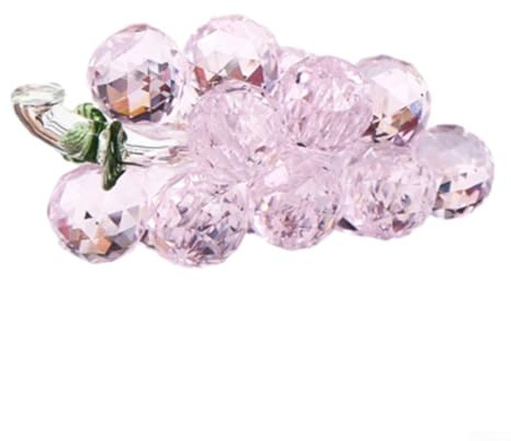 Lawnoval Elegant For Crystal Ornament for Lattice Cabinet, Perfect for Wedding and Home Decor (pink)