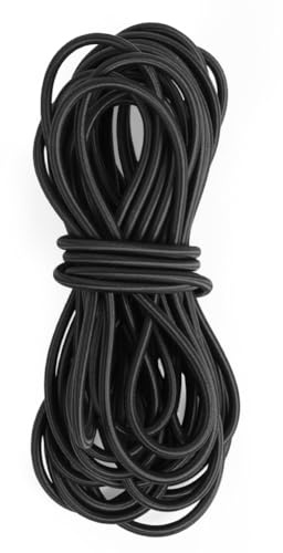 NUTKIT Gummirep 8 mm x 10 m, expanderrep svart, robust elastisk rund gummisnodd gummiband, gummisnodd och spännrep för presenning, solsegel, camping, trädgård, segling presenningsrep, nät