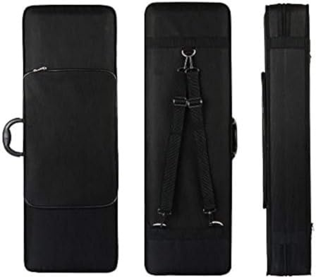 FINO 4/4 Full Size Violin Case Professional Oblong Violin Hard Case with Built-in Hygrometer,Super Lightweight Portable Carrying Bag Slip-On Cover with Backpack Straps,Black
