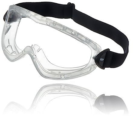 Dräger X-pect 4400 | Lunettes-masques anti-buée, pour porteurs de lunettes | Pour chantier, laboratoire, atelier | Oculaire en acétate résistant aux rayures et à la casse, résistance chimique | Clair