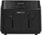 MONCOOK Double Air Fryer-2 In 1 Airfryer 9L With 2 x 4.5L Baskets-50 Recipe Cookbook-Smart Finish Function-Digital LED Display Airfryer-12 Pre-Set Cooking Programs-Healthy Oil-free Fryer, Black