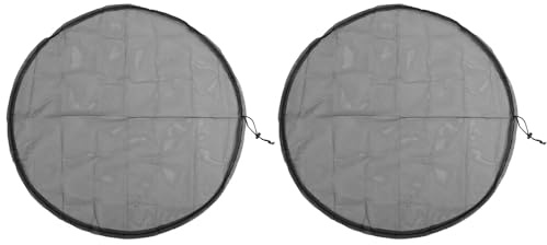 2 Pack 37.4 Inch Rain Mesh Cover, Water Collection Bucket Cover with Drawstring for Garden Rain Barrels Netting Filter Screen for Garden Irrigation