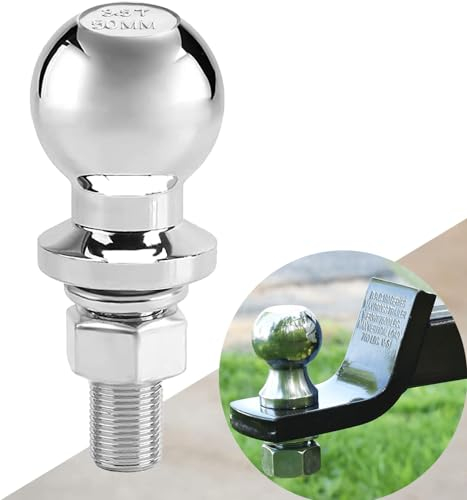 Sfera traino, 50 mm, M22, 3,5T, Gancio Traino Sfera Trattore, Testa Sferica Gancio Traino, Sfera per Gancio Traino, Gancio Traino per Rimorchio a Sfera per Trattore