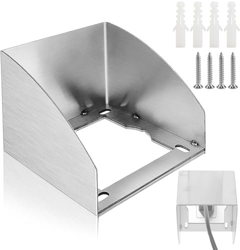 LPZMPZ Prise de courant 9,3 x 9 cm - Protection contre les éclaboussures - En acier inoxydable - Étanche - Pour prise extérieure, jardin, cuisine