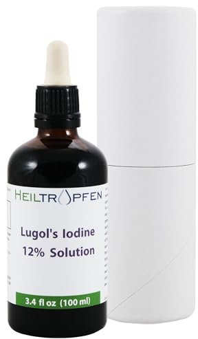 Soluzione di iodio Lugols al 12% 100ml | 12 per cento di iodio e 24% di ioduro di potassio | gocce | Heiltropfen®
