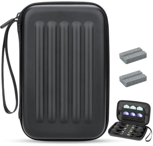 Mellbree Dart Tasche–Perfekte Aufbewahrungslösung für 6 Steeldarts & Softdarts | Hardshell Schutz, Kein Verrutschen, Viel Platz für Zubehör & Flights