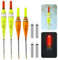 BNGXR 4 Stück Led Posen Angeln, Posen Angeln Mit Gravity Sensing Und Basis, Posen Angel mit Batterie, Angelzubehör Kann Tagsüber Und Nachts Verwendet Werden, für See Fluss Bach und Teich