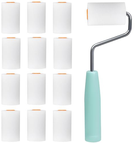 13 Stück Farbrolle Set,19.6cm kleine Farbrolle, Wandfarbe Rolle geeignet für Wand- und Deckenmöbel, geeignet für professionelle Maler, geeignet für DIY Dekoration