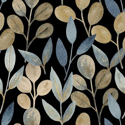 myforHD Självhäftande tapet väggpapper blomma blad självhäftande folie 44 cm x 300 cm dekorativ film möbelfolie självhäftande film PVC vinyl väggklistermärke
