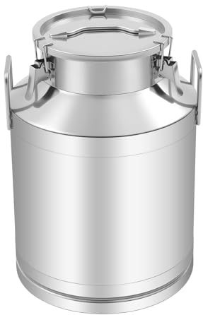 Bidon à lait en acier inoxydable 50 l avec couvercle et poignée scellés