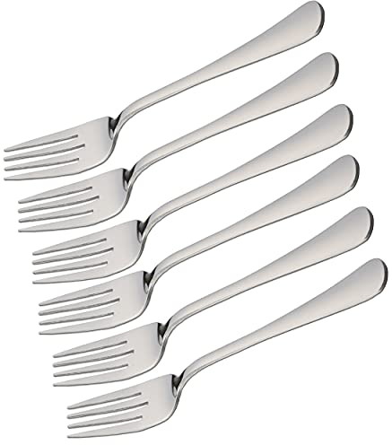 6 forchette per pesce in acciaio inossidabile 19 x 2,65 cm