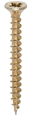 3.0x15mm Chipboard & Woodscrews -PZ- Double Countersunk - Gold - Yellow, 3.0 x 15mm, Set of 20-50 -100 Pieces (100)
