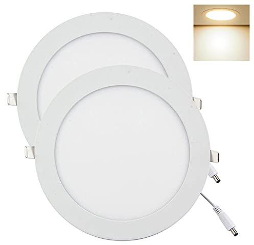 YULIN SUN Luminaire Plafonnier, 12W x 2 Pièces Spot LED Encastrable, LED éclairage de Plafond 170x170mm, 3000K blanc chaud