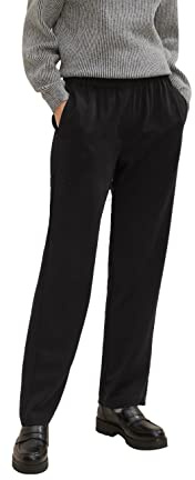 TOM TAILOR Pantalones de Tela de Corte Holgado para Mujer