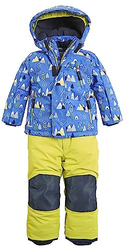 first instinct by killtec FISW 34 MNS Jckt and PNTS 3 in 1 Skioverall/Schneeanzug mit abzippbarer Hose und Kapuze, wasserdicht, royal, 122 cm-128 cm