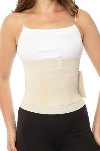 Heré Mood dam wrap midjetränare osynlig/midjeträning/midja linda band/en storlek justerbart svart band för mage linda/formkläder för kvinnor magkontroll, Beige, one size