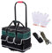 Bolsa de herramientas con ruedas,Bolsa de herramientas con ruedas | Bolsa de mano Organizador resistente - Caja de asas para herramientas con ruedas, organizador de almacenamiento impermeable para con