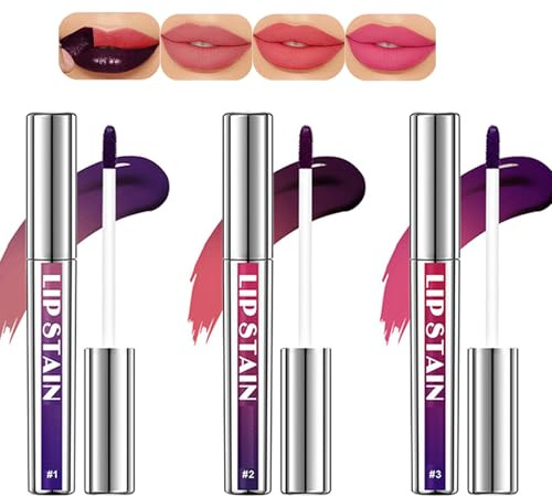 Lip Stain Peel Off 3 Pcs,Pink Lip Tint High Pigmented Transfer-proof Long Lasting Quick Dry Matte Finish Lip Tint Stain Smooth Easy To Apply Lip Makeup (PF-3pcs)