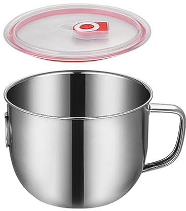 Séparateur de graisse à sauce - 18 x 11 cm - En acier inoxydable - Pichet à huile domestique avec couvercle - Récipient à graisse domestique pour la cuisine - Pour pâtes au beurre clarifiées