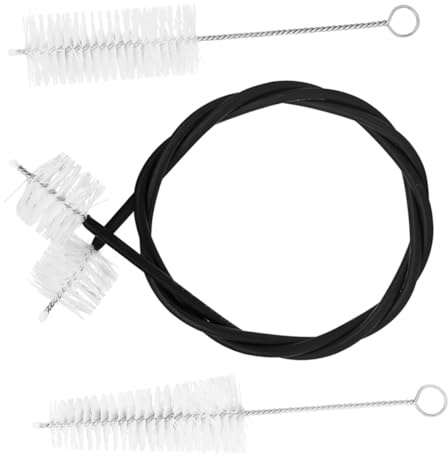 Parliky 3pcs Trumpet Cleaning Care Kit Small Set with Rope Brush Mouthpiece Brush Valve for Precise Maintenance and Easy Cleaning of Trumpet and Instruments
