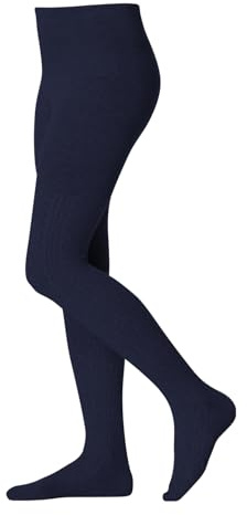 Century Star Girls Tights Winter Warm Leggings for Girls Stockings Toddler Dance Ballet Tights Cable Knit Cotton Pantyhose Navy 6-8 Years
