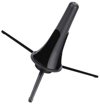 Alasum Soporte Plegable Triangular para Clarinete y Oboe Trípode Portátil Resistente para Instrumentos Musicales de Viento Soporte Compacto Negro para Uso en Viaje y Práctica