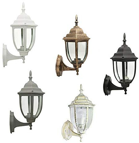 Lanterna da giardino lampada a parete muro applique per esterno stile antico grigio