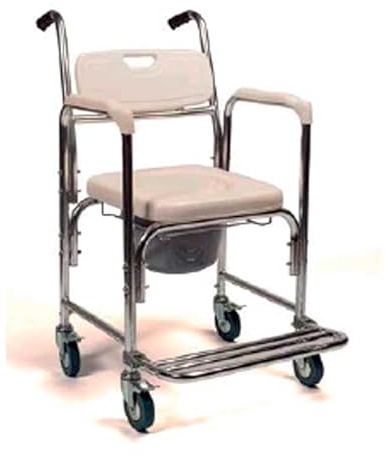 SILLA DUCHA WC CON REPOSAPIES ABATIBLES