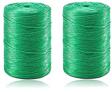 Cuerda de polipropileno resistente y reutilizable de 200 m para apoyar plantas, envolver y jardinería, atar cubiertas, etc. Resistente a la intemperie, múltiples usos (2 unidades)