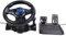 Volant de Course et Pédales de Sol,Feedback Driving Force 180 Degrés Rotation Gaming Racing Wheel avec Pédales Réactives pour PS3//PC,Multifonctionnel 3 en 1 Game Racing Wheel