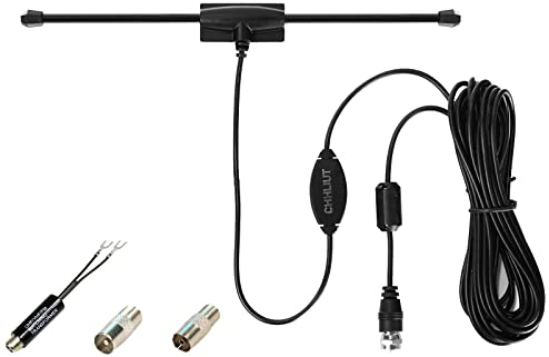 CHHLIUT 75 Ohm Indoor FM Antenna for Stereo Receiver, 16Ft Dipole F Male